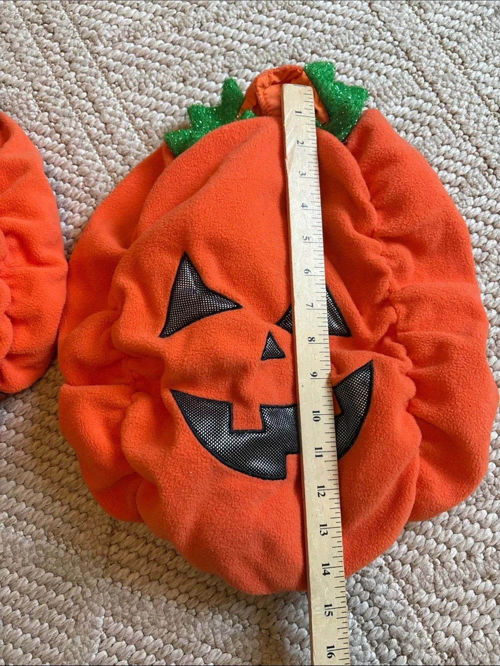 Set of Orange dog Pumpkin Jack-O'-Lantern Costumes small and medium lights up